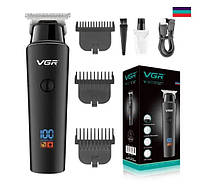 Профессиональная беспроводная машинка VGR V-937 триммер для стрижки волос с насадками