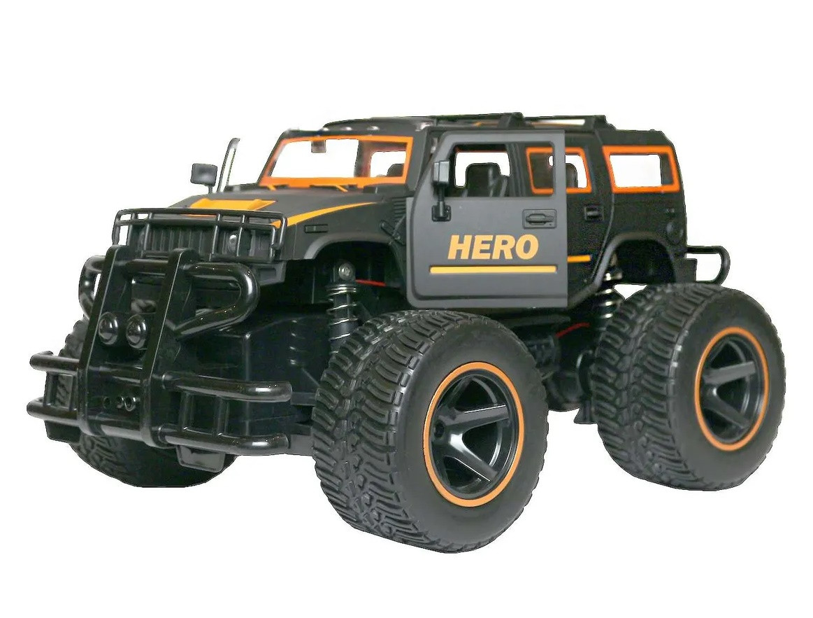 Радіокерована велика машинка джип Позашляховик на пульті управління Підсвічування фар і відчиняються двері, фото 1