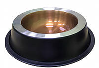 Миска для собак метал на резине Deluxe черная М179 - d16см 400мл