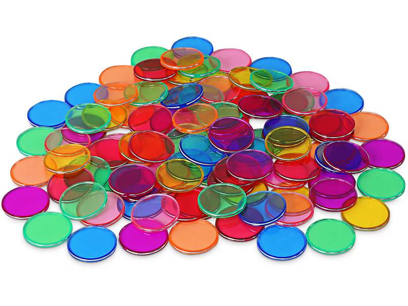 Набір для сортування та рахунку Різнокольорові фішки (100 шт) від Lakeshore, фото 1