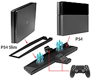 Зарядная док-станция вертикальная подставка с охлаждением для PS4 Slim / PS4 FAT