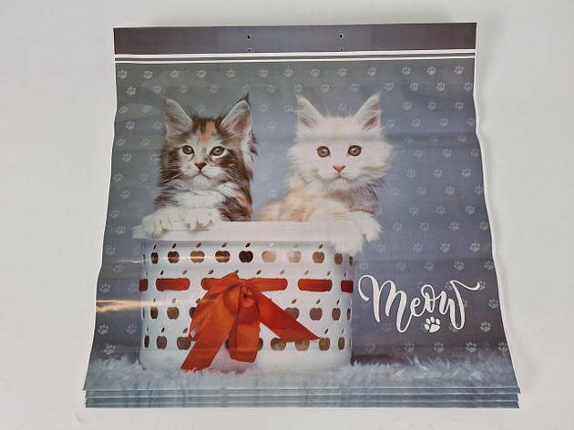 Пакет із пластиковою ручкою (36х37) "Коти Мау" без ручки (10 шт.), фото 1