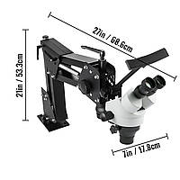 VEVOR Zoom Тринокулярный стереомикроскоп WF10X 20 мм Бинокулярная стереоколонка-подставка для ювелирных