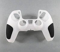Защитный чехол бампер из плотного силикона Alloyseed для геймпадов PlayStation 5 / DualSense / PS5 / Белый