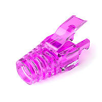 Ковпачок ізолюючий PiPo RJ-45 Cat.5/Cat.6 (100 шт/уп.), Transparent-purple