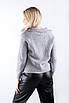 Жіночий светр зі змійкою сірий 66002 ONE SIZE (2000000114286), фото 3
