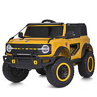 Детский электромобиль Ford Bronco X5RR с световыми эффектами на пульте Bambi M 5029EBLR-6 Желтый