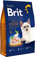 Brit Premium by Nature Cat Indoor для взрослых кошек живущих в помещении с курицей 1,5 кг