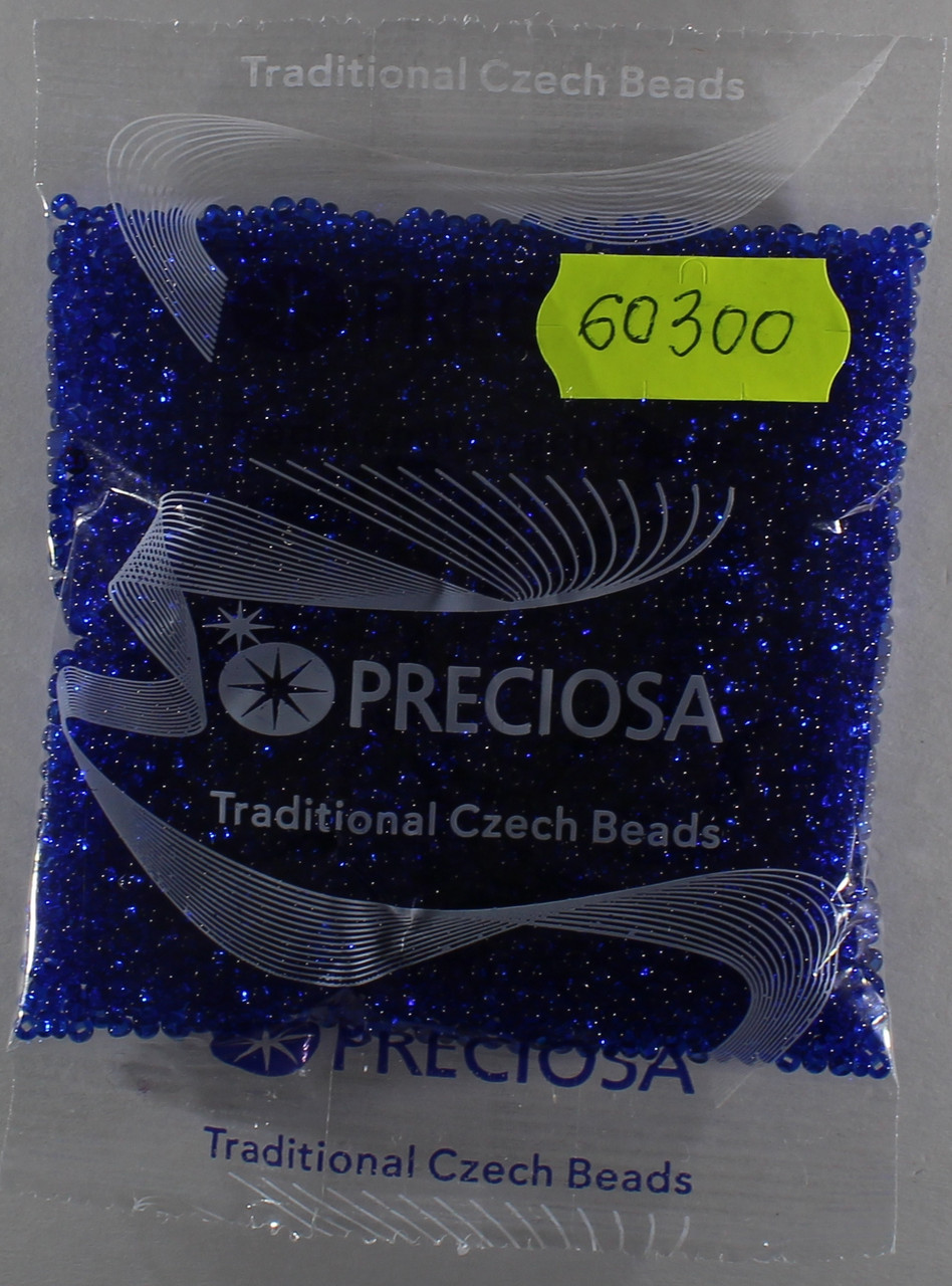 Бісер 10/0, No60300 синій прозорий (пач.50 грамів)