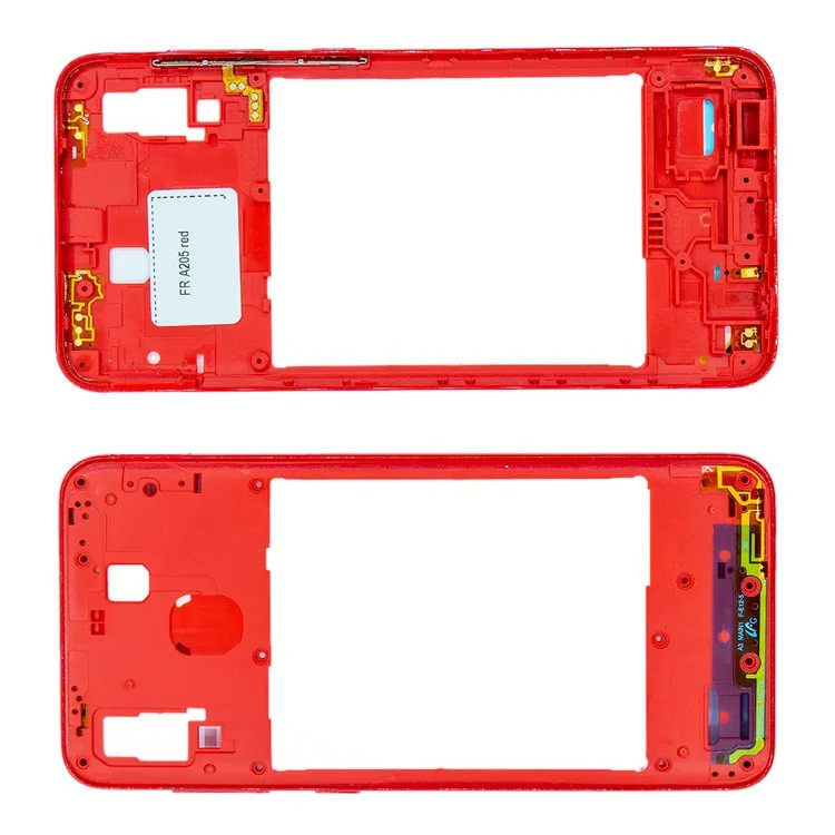 Середня частина корпусу для телефону Samsung A205 Galaxy A20 (2019) червона