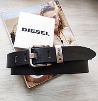 Чоловічий шкіряний ремінь Diesel чорний