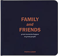 Фотоальбом классический ORNER с черными страницами Family and friends Черный  XY (473990)