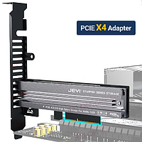 Переходник Адаптер PCI-E на SSD M.2 NVMe JEYI Starfish PCIе 4.0/3.0 X4 X8 X16 с алюминиевым радиатором