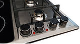 Варильна поверхня комбінована газо електрична склокераміка Luxor SH 68 SS Німеччина, фото 3
