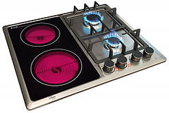 Варильна поверхня комбінована газо електрична склокераміка Luxor SH 68 SS Німеччина