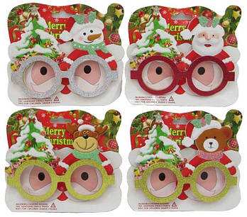 Окуляри новорічні "Д.Мороз, Сніговик, Олень, Ведмідь" 6068 G-Rich