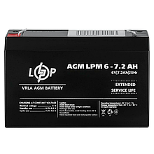 Акумулятор LogicPower LPM AGM 6 В 7.2 Аг 3859