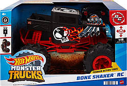 Машинка на радіокеруванні Hot Wheels RC Monster Trucks Bone Shaker. Монстр-трак всюдихід Хот Вілс Бон Шейкер 1:15
