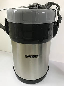 Вакуумний термальний Ланч-бокс Hausberg 2л, термос із нержавіючої сталі, пляшки для гарячих продуктів