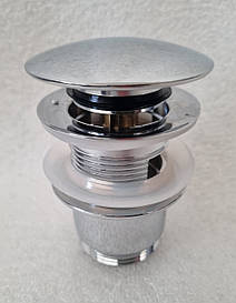 Латунний донний клапан для умивальника клікклак (Click-clack) автомат Frap F60 з переливом