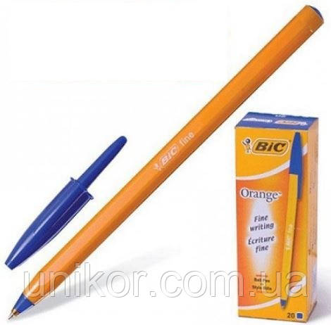 Ручка кулькова Orange", корпус помаранчевий, стрижень синій. BIC