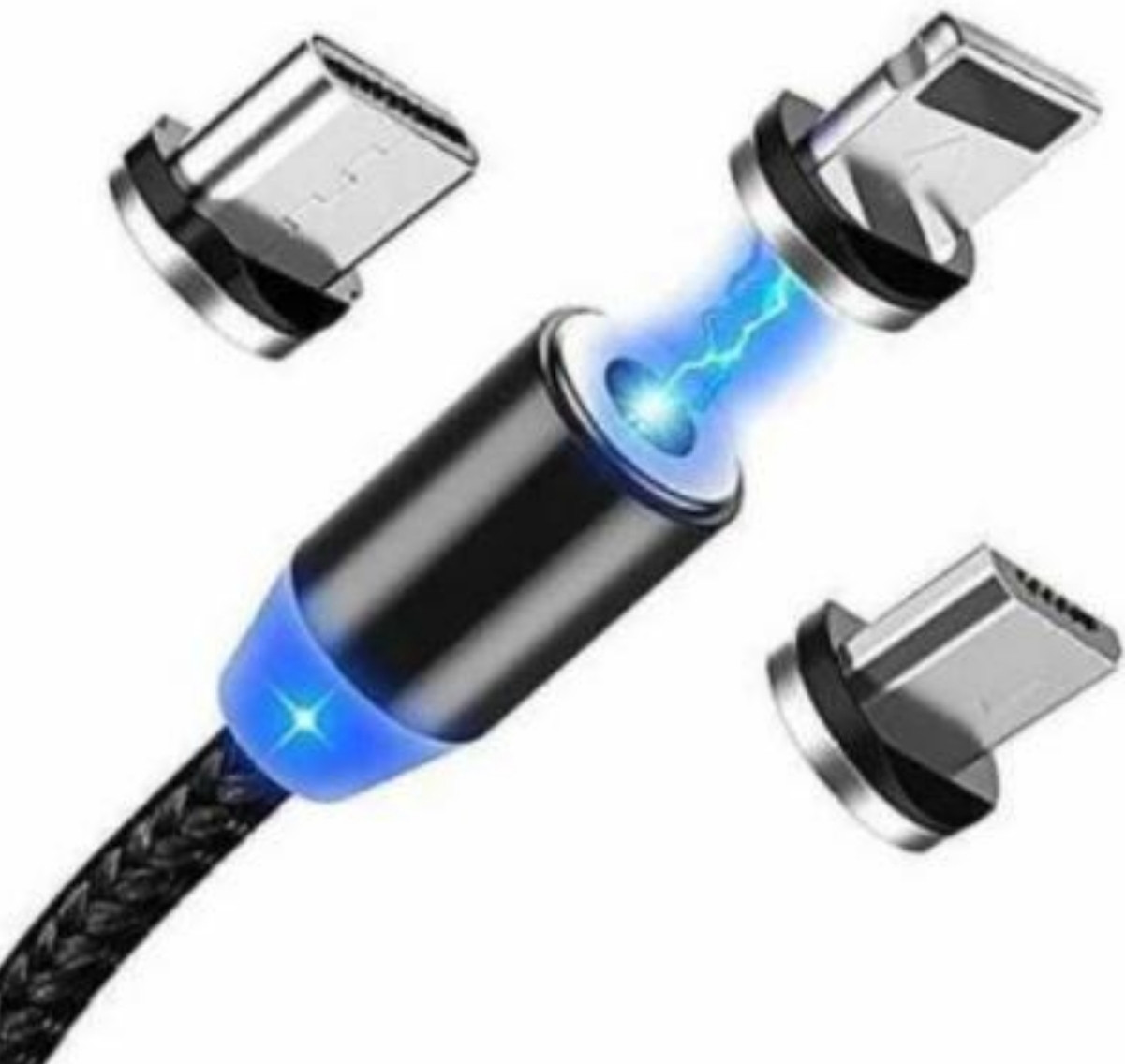 Кабель магнітний Hoco оригінал 3в1 micro Usb Lightning Usb Type C Magnetic, фото 1