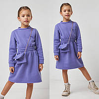 Сукня утепленна на дівчинку 116 см Тринитка 002594 Філолет