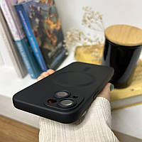 Силіконовий чохол для iPhone 13 Black MagSafe / Айфон 13 чорний з магсейф