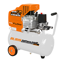 Масляний компресор для дому та майстерні 24л Ruris AirPower 1500 Вт компресор масляного типу 24л, фото 2