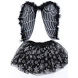 Карнавальний дитячий костюм "Чорний ангел" 2 предмети — карнавальний костюм для дівчинки 2238, фото 5