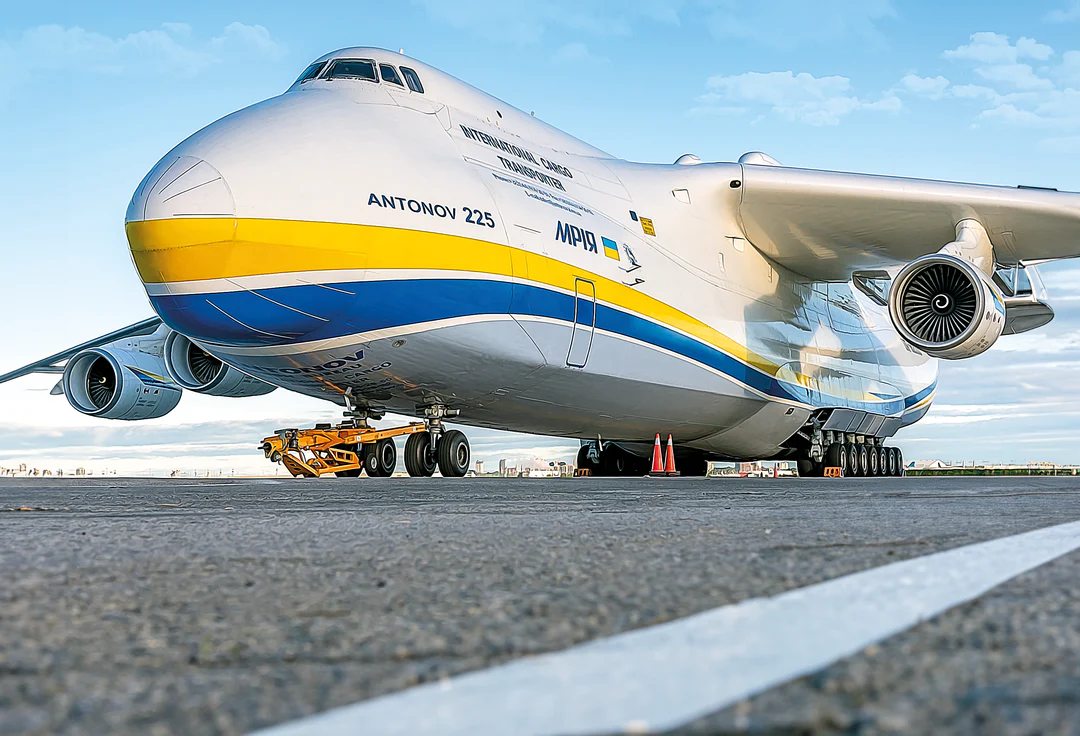 Пазли "АН-225 МРІЯ — НАЙБІЛЬШИЙ У СВІТІ ЛІТАК" 500 елементів