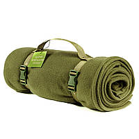 Тактический флисовый плед 150х200см одеяло для военных с чехлом. MC-503 Цвет: хаки
