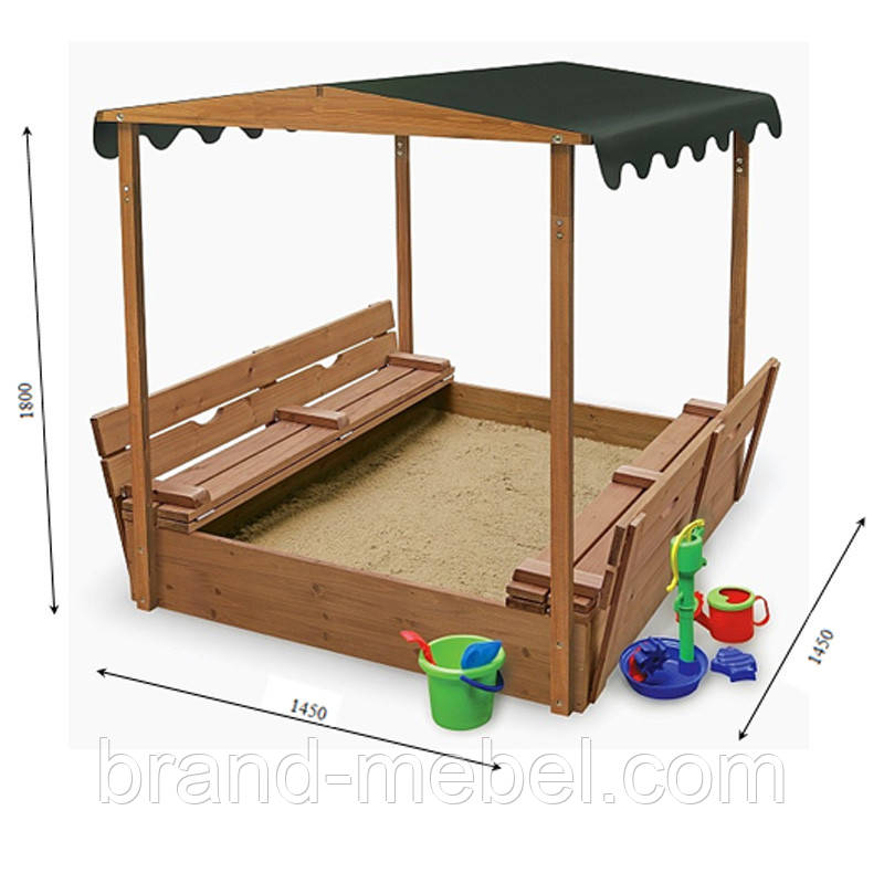 SportBaby Пісочниця дерев'яна, фото 1