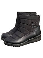 Женские черные зимние короткие ботинки из плащевки размер 37 39 40