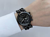 Чорний жіночий наручний годинник Michael Kors (майкл корс) з браслетом ланцюжками - код 2355, фото 3