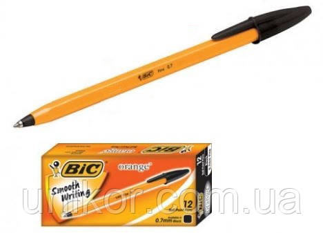 Ручка кулькова Orange", корпус помаранчевий, стрижень чорний. BIC