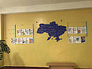 Інтер’єрна наклейка на стіну Сучасна однокольорова карта України, фото 4