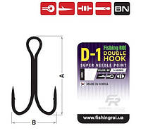 Двойник Fishing ROI Double hook D-1 BC №4 (5шт/уп)