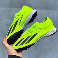 Сороконожки Adidas X Crazyfast.1 TF салатовые