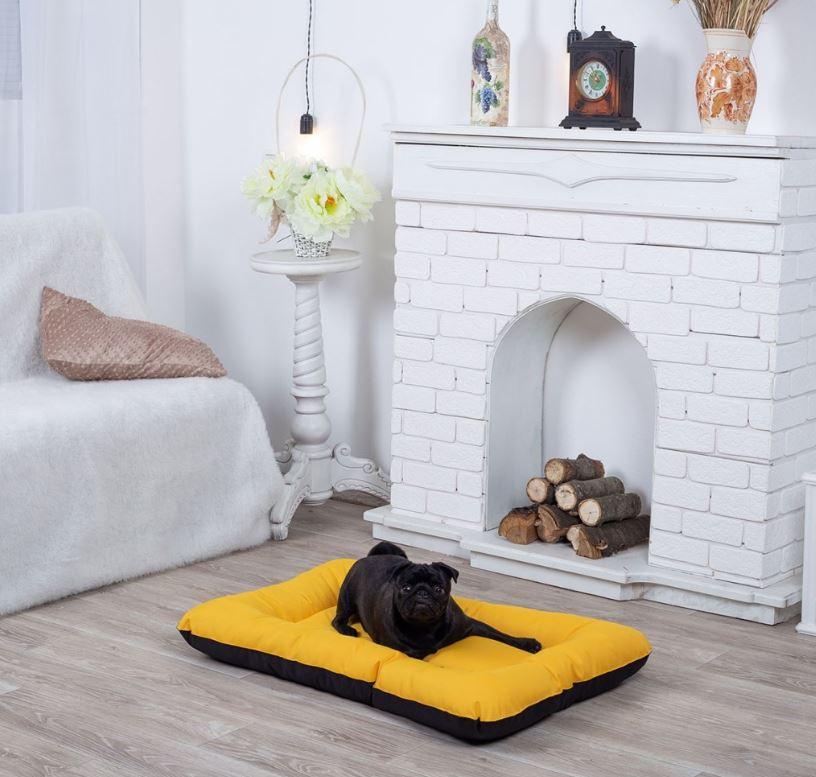 Лежак для собак и котов 120*80 см желтый, мягкое место лежак для собак непромокаемая антикоготь прямоугольный - фото 1 - id-p2013889844