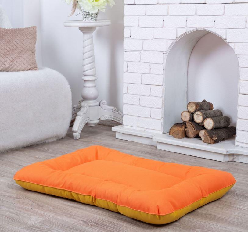 Лежак для собак и котов 120*80 см оранжевый, мягкое место лежак для собак непромокаемая антикоготь - фото 2 - id-p2013889852
