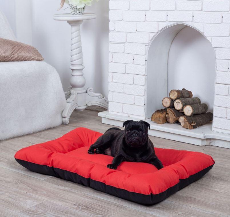 Лежак для собак и котов 60*45 см красный, мягкое место лежак для собак непромокаемая антикоготь прямоугольный - фото 1 - id-p2013889925