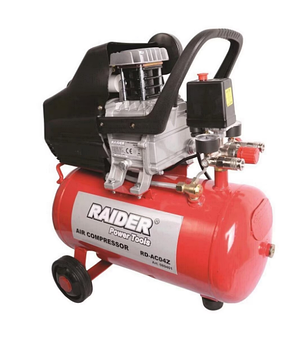 Промисловий масляний компресор 24л Raider RD-AC04Z 1500 Вт масляний компресор 24л робота без перегріву, фото 2