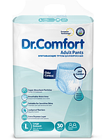 Подгузник-трусики для взрослых Dr.Comfort Large 5 капель 100-150 см (30 шт)