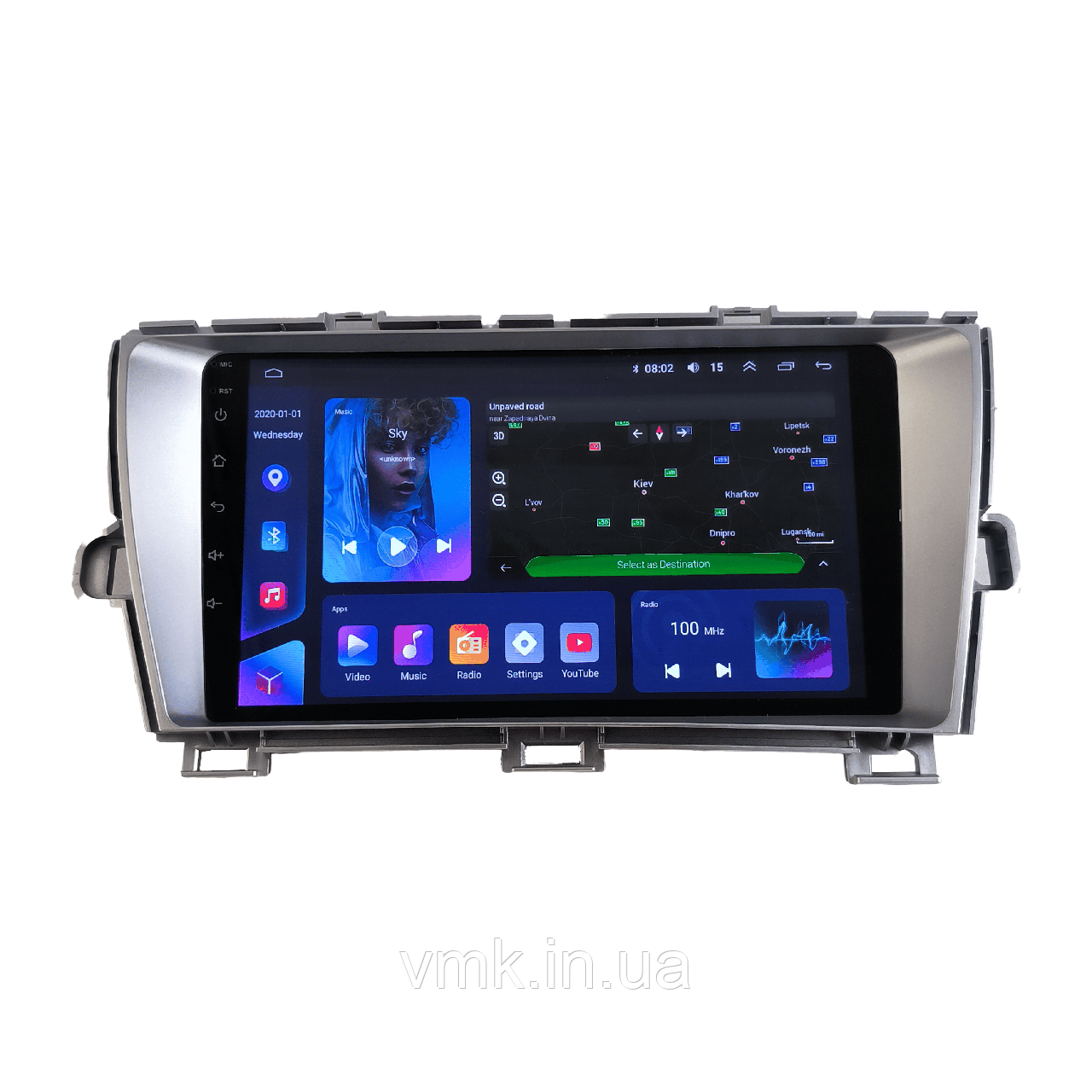 Штатна Магнітола Toyota Prius XW30 2009-2015 на Android Модель ТС10-8octaTop-4G-DSP-CarPlay