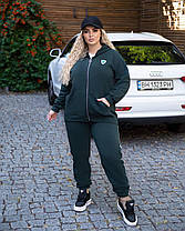 Костюм жіночий з начосом з капюшоном на змійці, фото 4