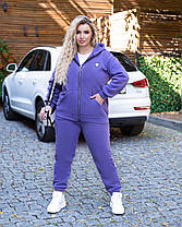 Костюм жіночий з начосом з капюшоном на змійці, фото 2