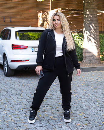 Костюм жіночий з начосом з капюшоном на змійці, фото 1