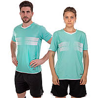 Форма футбольная футболка шорты взрослая мужская женская мятная D8823 XXL