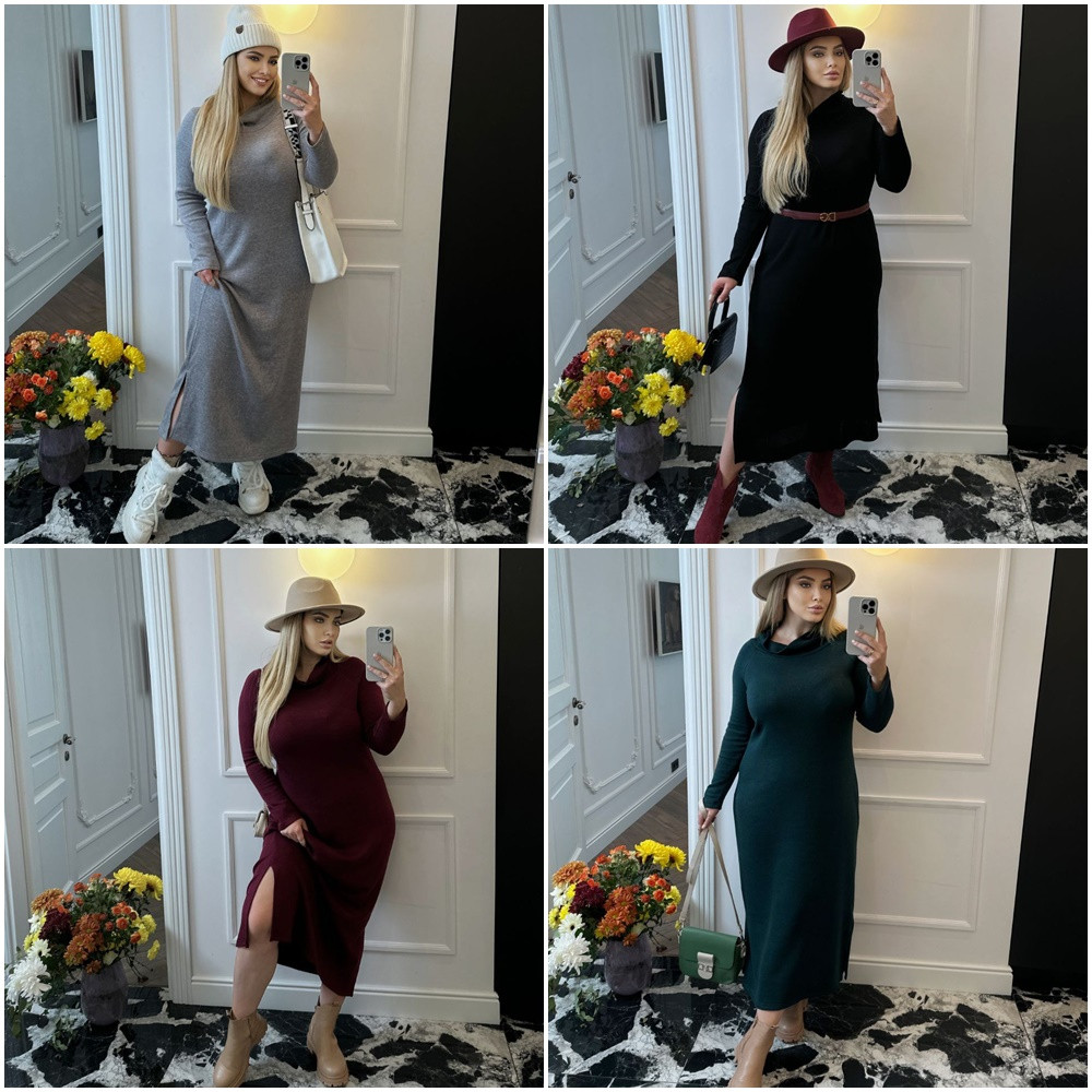 Плаття тепле ангора осінь-зима розміри батал